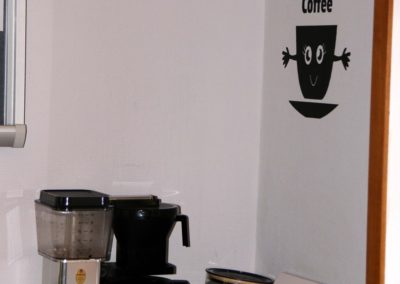 Kaffemaskinen på opholdsstedet Vangeledgård på Fyn